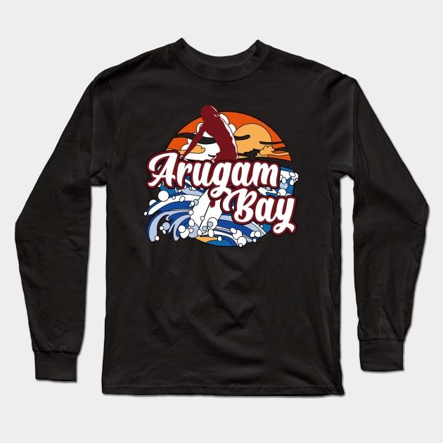 Arugam Bay surfing trip gift. Perfect present for mother dad father friend him or her Long Sleeve T-Shirt by SerenityByAlex
